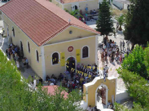 A igreja de Markopoulo, Cefalônia, Ilhas Jónicas, Grécia. Author and Copyright Niccolò di Lalla
