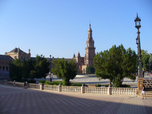 Plaza de España, Sevilha, Andaluzia, Espanha. Author and Copyright Liliana Ramerini..
