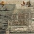 Mapa do Castelo e da cidade de Batavia, na ilha de Java (agora Jakarta, Indonésia) 1681. Autor Jan Janssonius