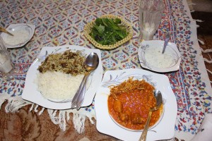 Jantar típico persa. Autor e Copyright Marco Ramerini