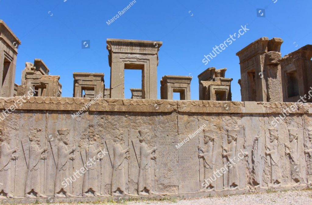 Persépolis, Irã. A Tachara (Palácio de Dario, o Grande). Ruínas da capital cerimonial do Império Aquemênida. Autor e copyright Marco Ramerini.