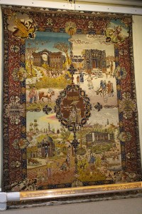 Tapete do século XX a partir de Tabriz, Museu do Tapete do Irã, Teerã, Irã. Autor e Copyright Marco Ramerini